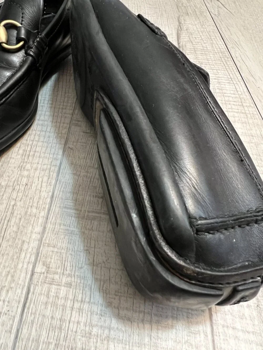 Gucci Horsebit Black Leather Loafers Old Money Preppy Quiet Luxury Men's 8